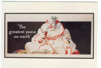 The greatest Pause on Earth orig. 1940 ripr. 1990 Cartoline