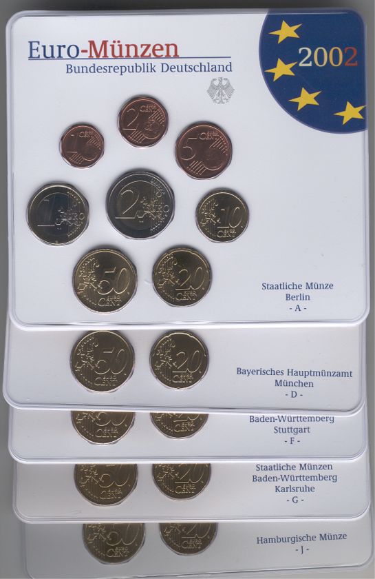 Serie 2002-3 BU 5 zecche Germania